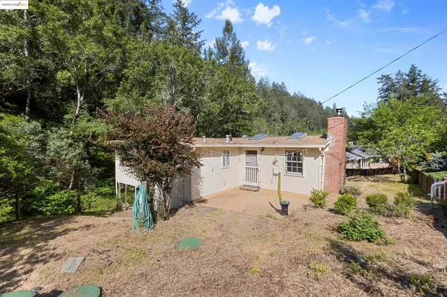 a house with trees in front of it