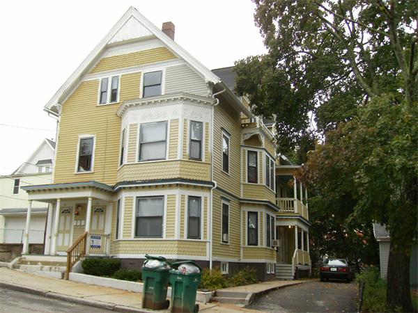 a front view of a house