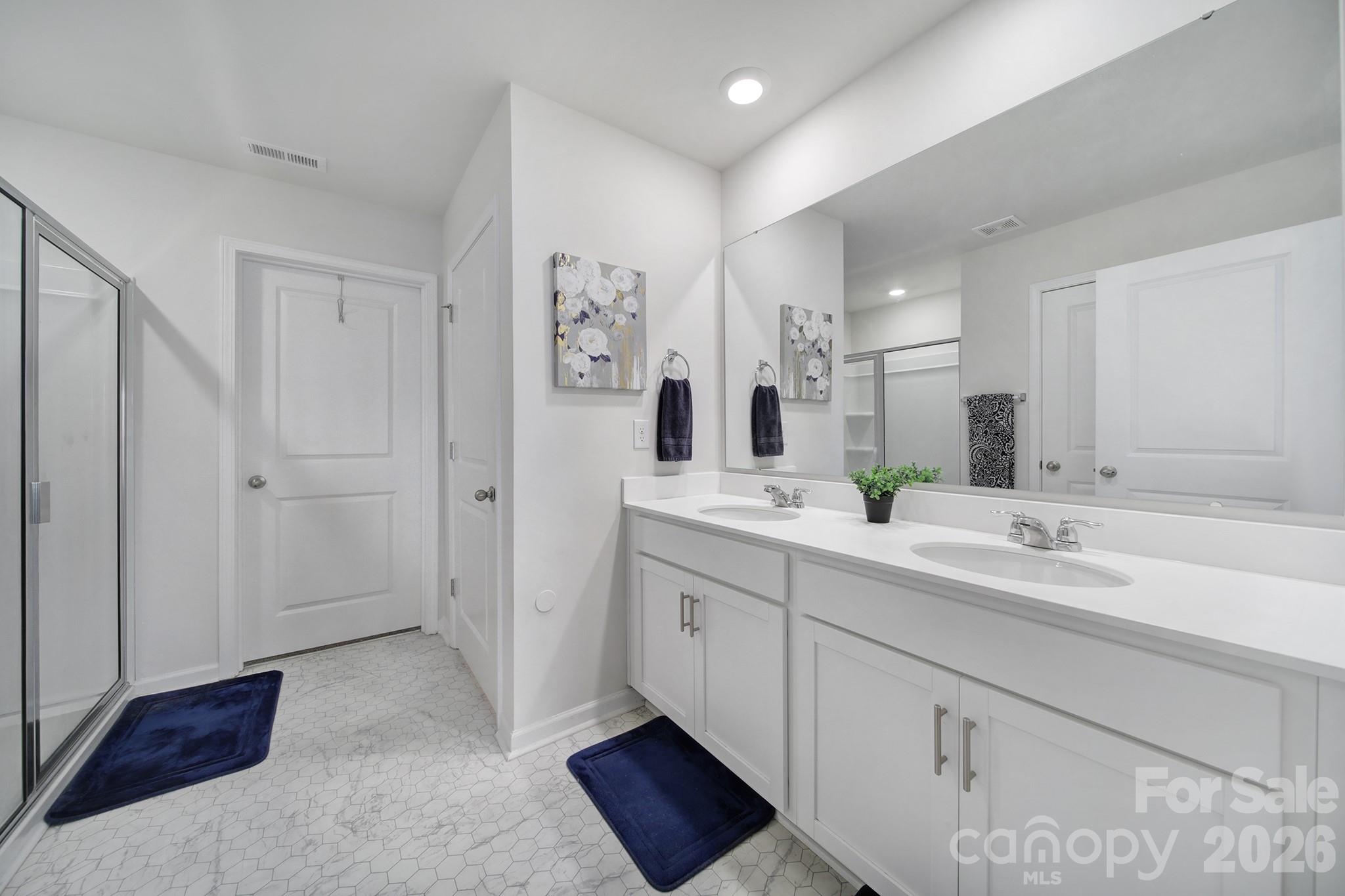 107 Spring Hall Court Troutman, NC 28166 - Photo 15 of 28 a spacious bathroom with a double vanity sink mirror and