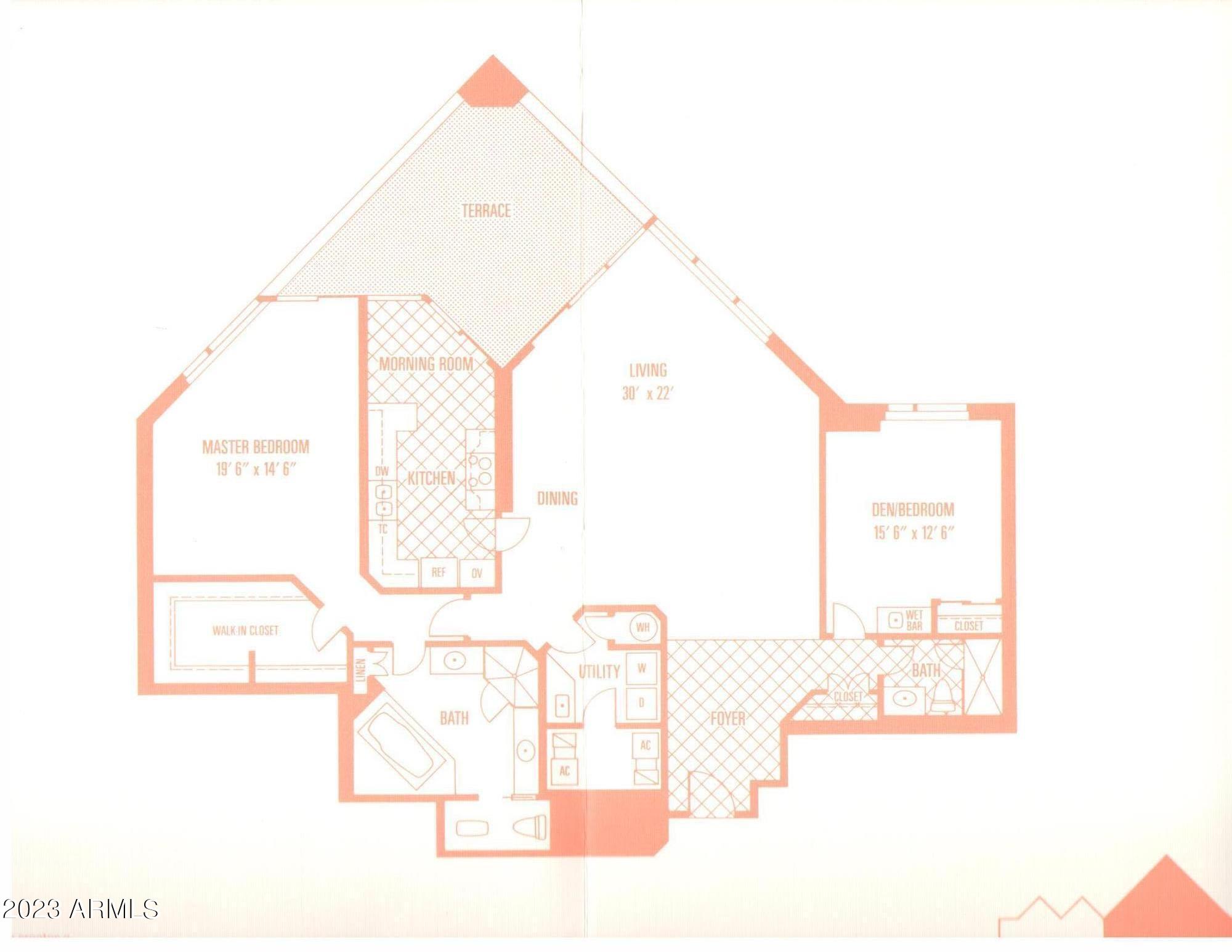 1040 East Osborn Road, Unit 603 Phoenix, AZ 85014 - Photo 42 of 42 Floor Plan 03 (rotated)