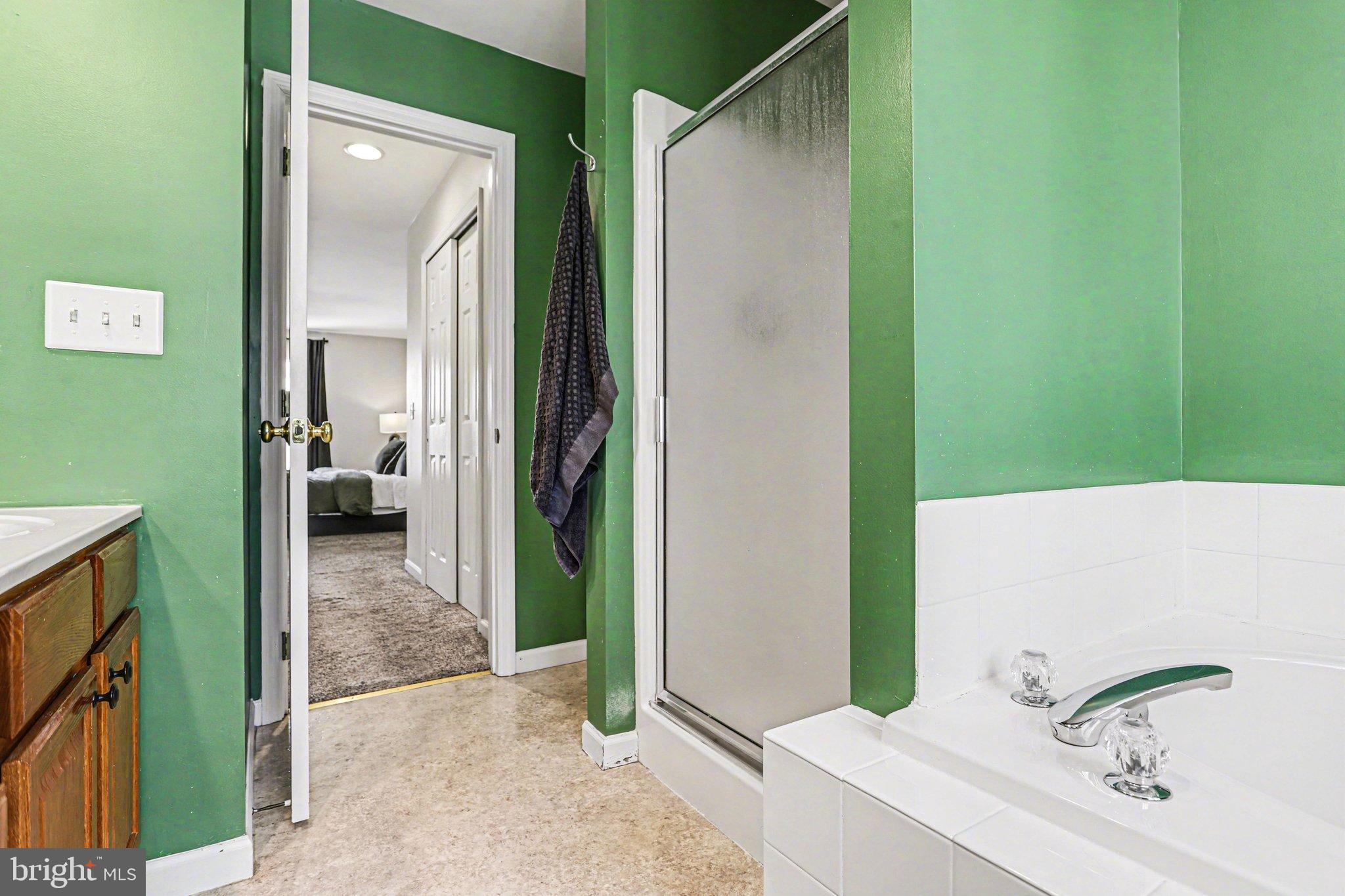 207 Edenderry Way Enola, PA 17025 - Photo 24 of 40 Vibrant green bathroom with modern fixtures.