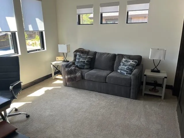 a living room with furniture and a couch