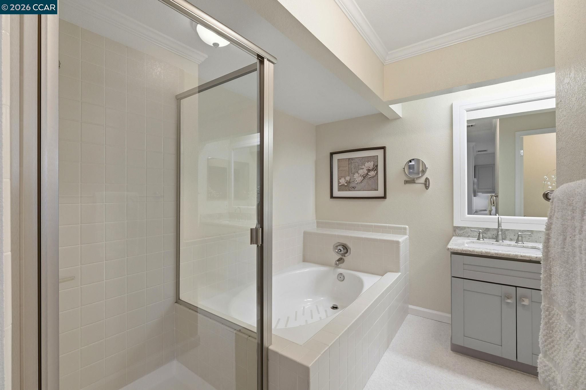 1707 Geary Road Walnut Creek, CA 94597 - Photo 26 of 43 a bathroom with a bathtub and a sink