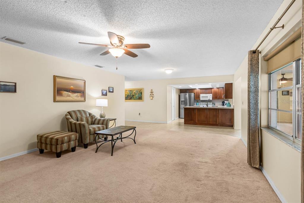 2034 Hawkhurst Circle, Unit 178 Sun City Center, FL 33573 - Photo 15 of 46 a living room with furniture and a ceiling fan