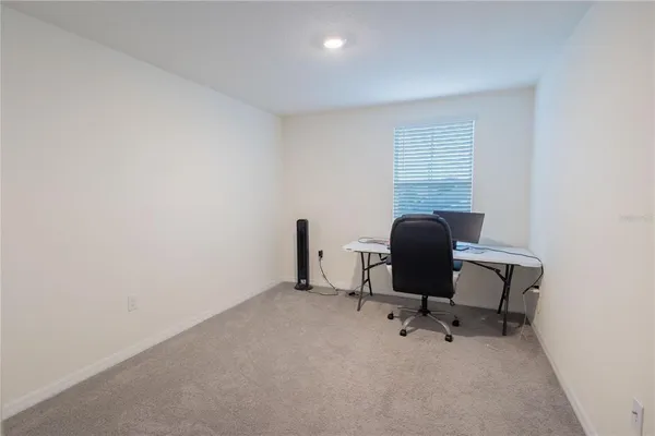 a view of workspace with a window