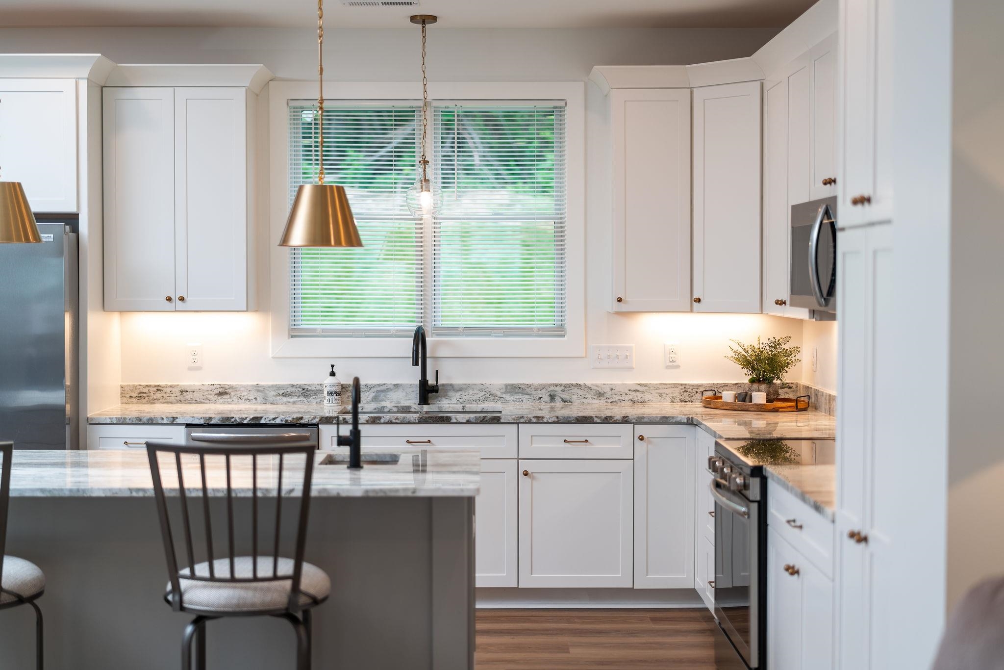 Tbd Wrights Way Staunton, VA 24401 - Photo 21 of 75 a kitchen with stainless steel appliances granite countertop a stove a sink and white cabinets