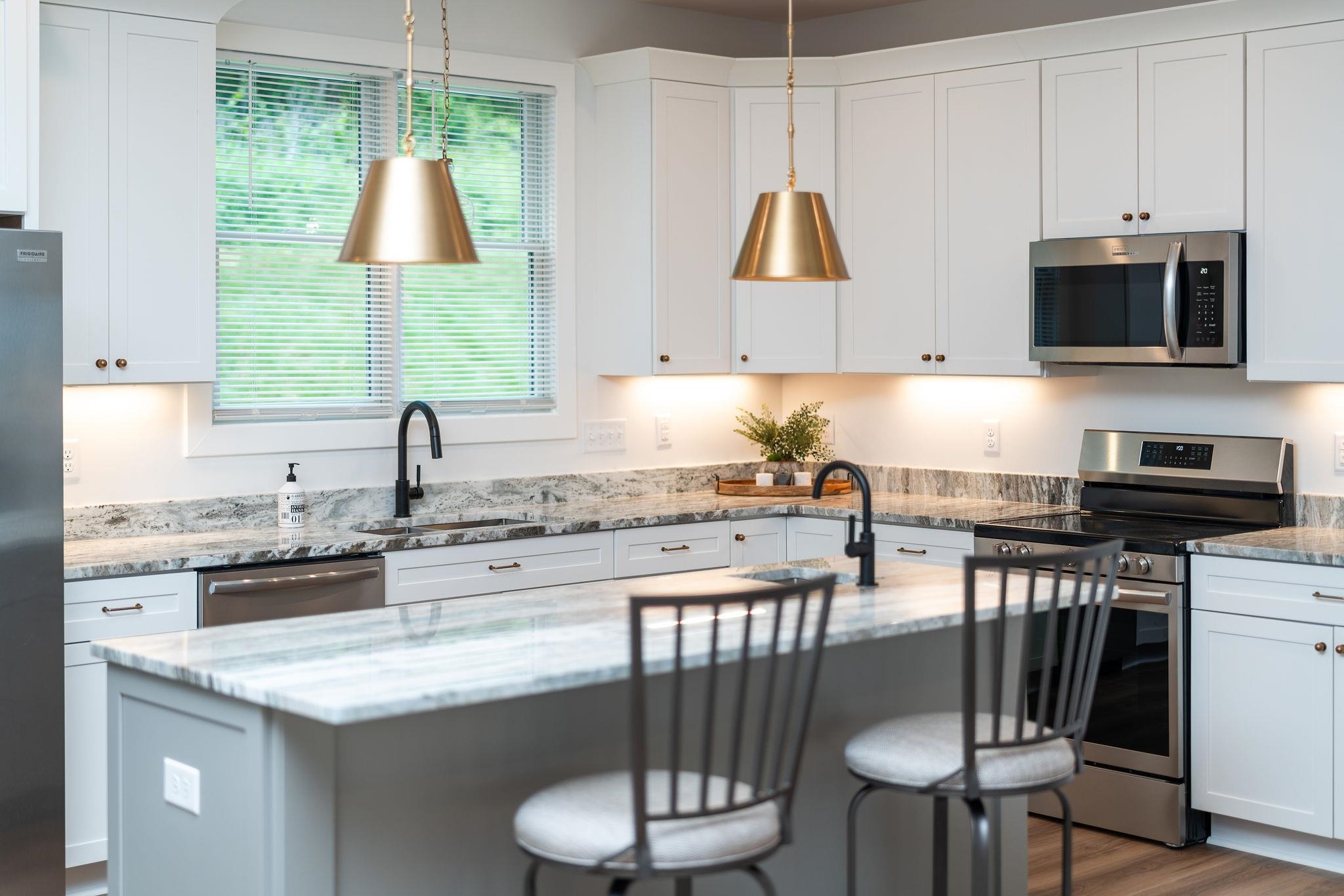 Tbd Wrights Way Staunton, VA 24401 - Photo 23 of 75 a kitchen with stainless steel appliances granite countertop a stove a sink a microwave a refrigerator and white cabinets