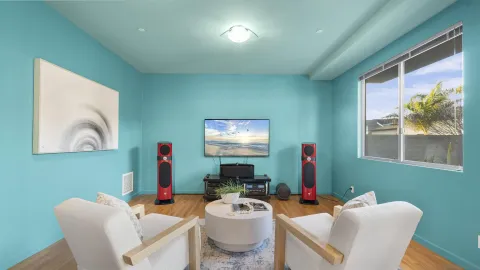 a room with furniture and window