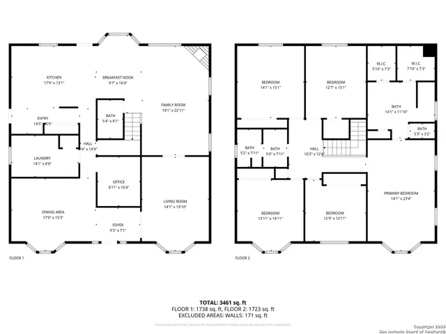 a view of backyard with wooden fence and a large tree
