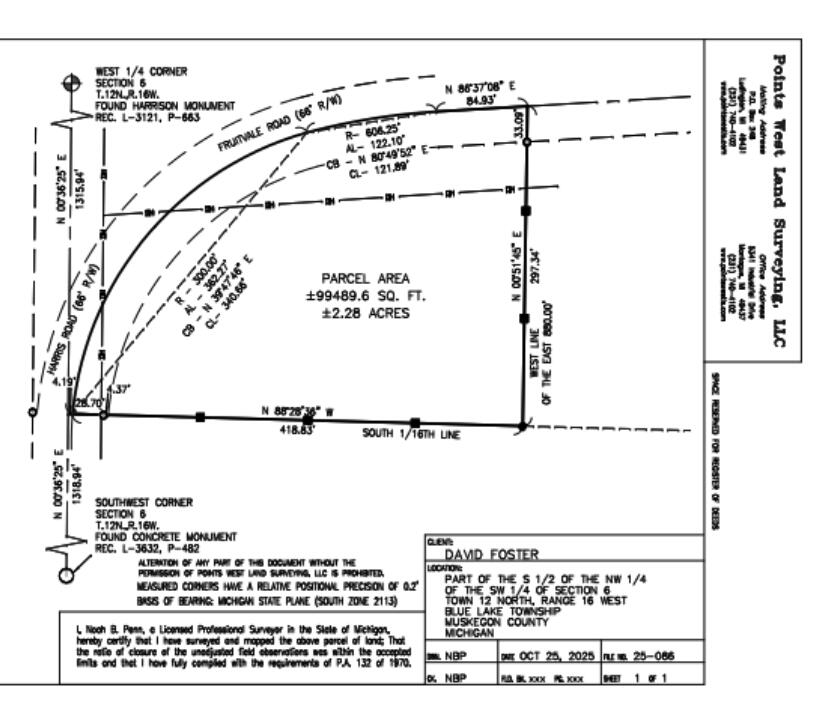 0 West Fruitvale Road Montague, MI 49437 - Photo 2 of 9 Survey