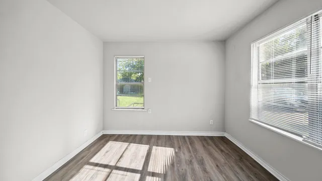 an empty room with a window