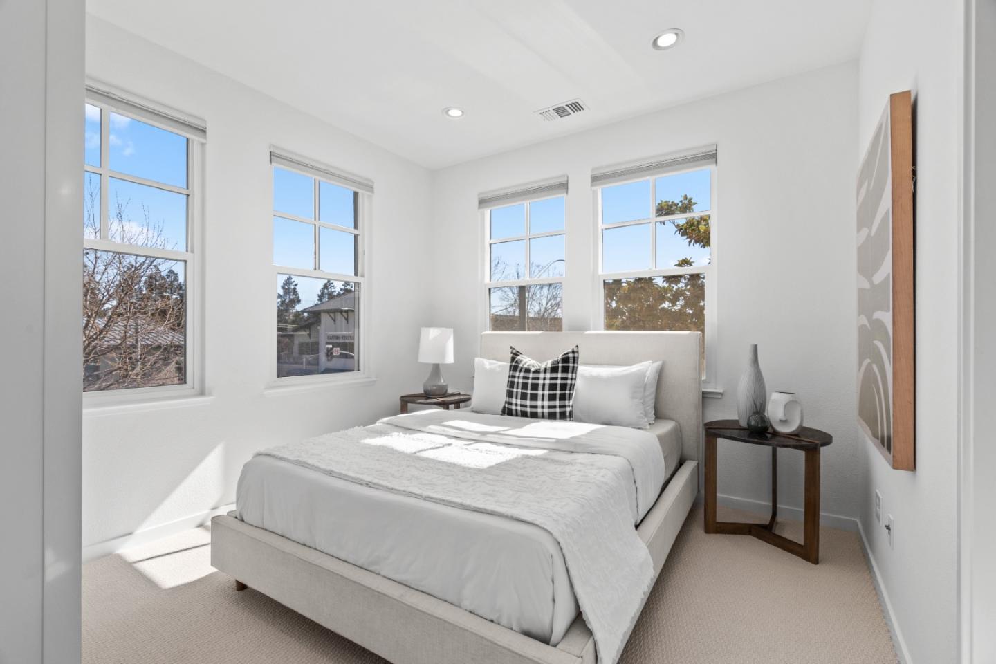 110 Calderon Avenue Mountain View, CA 94041 - Photo 16 of 25 a large white bed in a white room