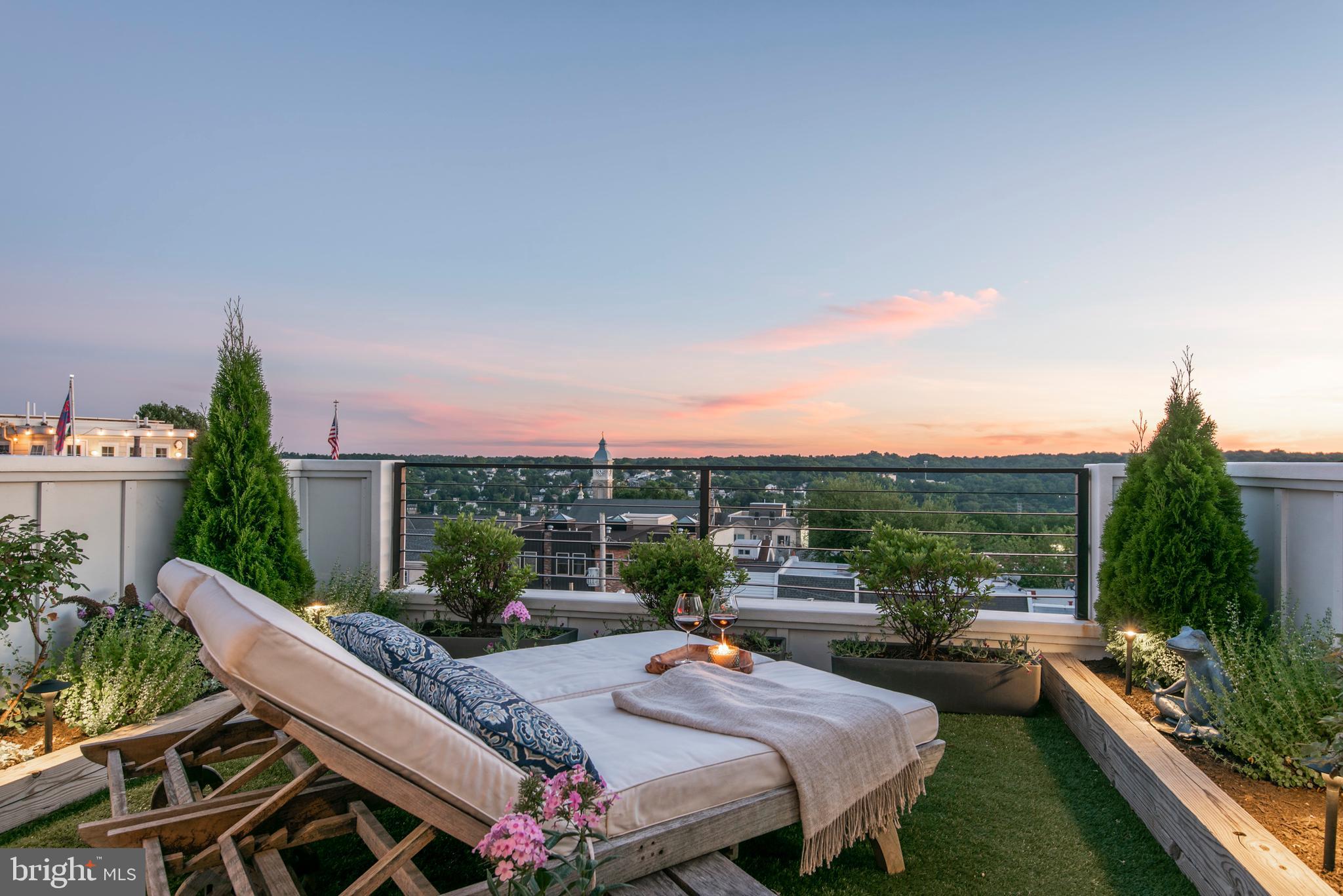 4726 Cross Street Philadelphia, PA 19128 - Photo 39 of 49 Rooftop Deck at dusk