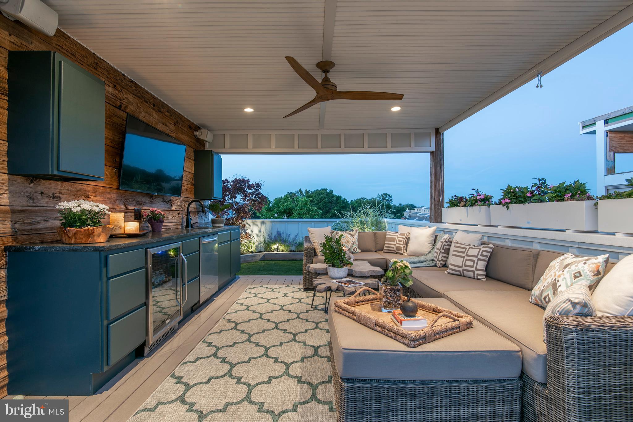 4726 Cross Street Philadelphia, PA 19128 - Photo 42 of 49 Rooftop Deck at dusk