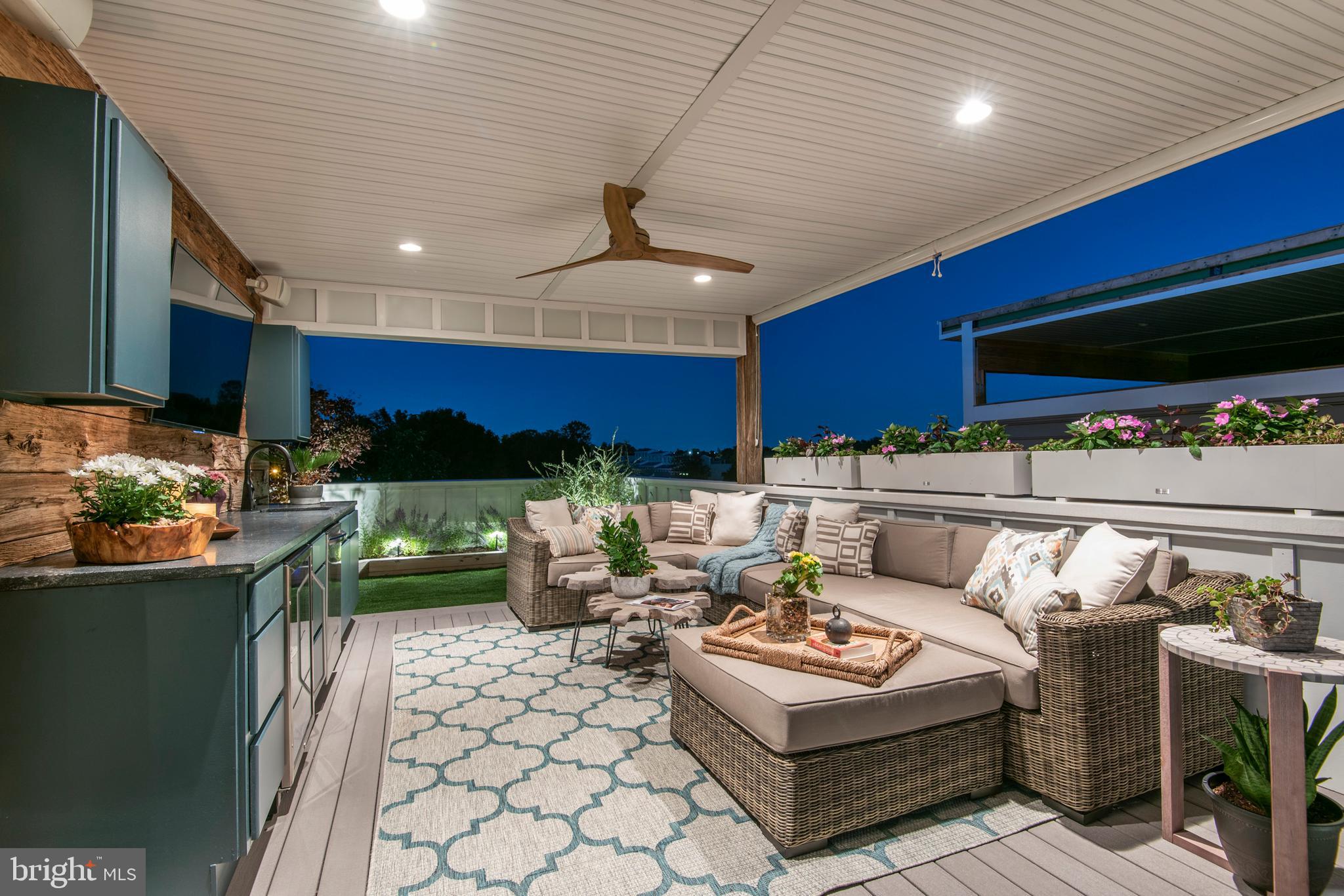 4726 Cross Street Philadelphia, PA 19128 - Photo 44 of 49 Rooftop deck at night