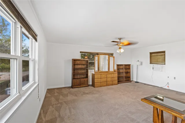 a bedroom with furniture and window