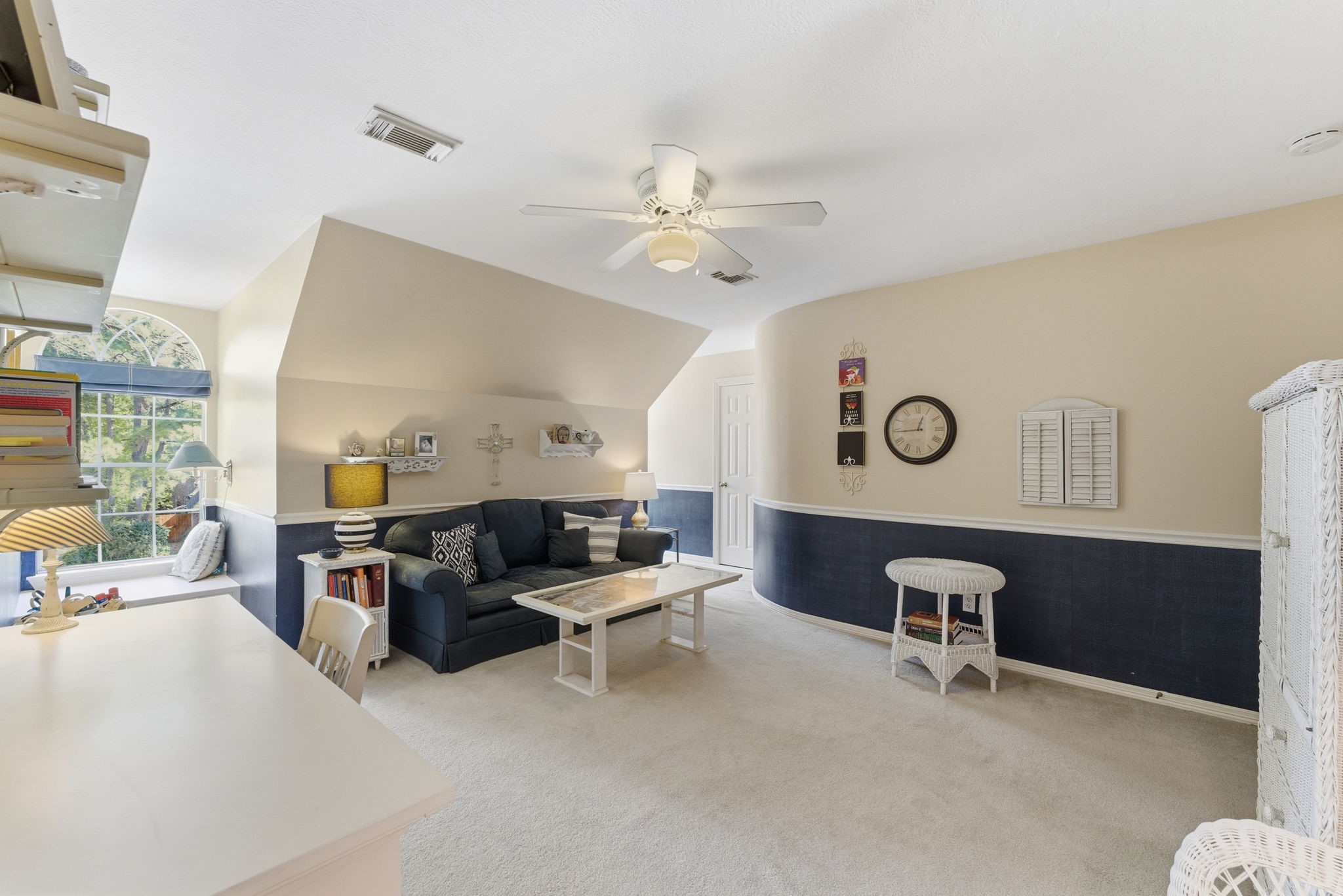 147 North Taylor Point Drive Spring, TX 77382 - Photo 26 of 44 Another view of this large bedroom, complete with dormer windows that bring in natural light!