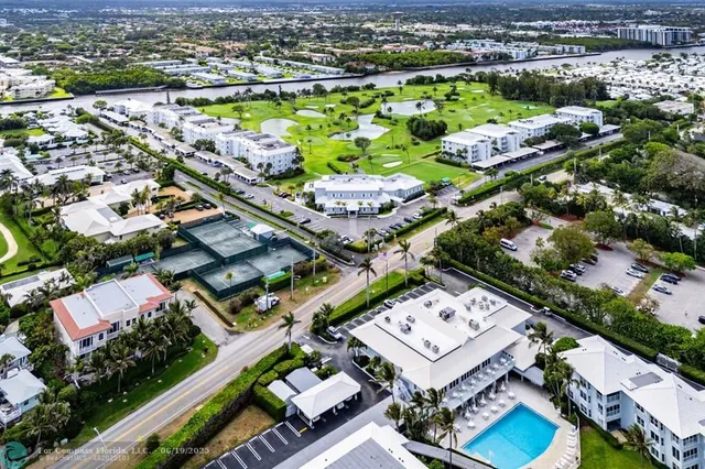 an aerial view of a city with lots of residential buildings