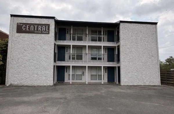 a view of building with windows