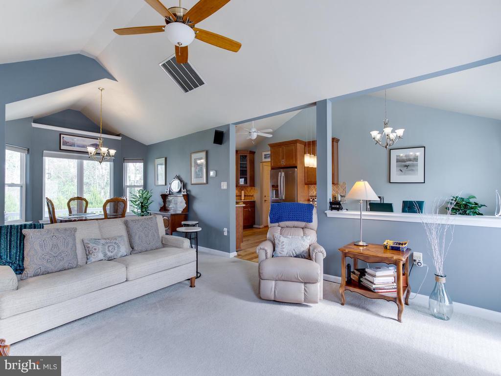 4912 Old Willows Road Chesapeake Beach, MD 20732 - Photo 14 of 56 Living Room leads to breakfast nook and kitchen