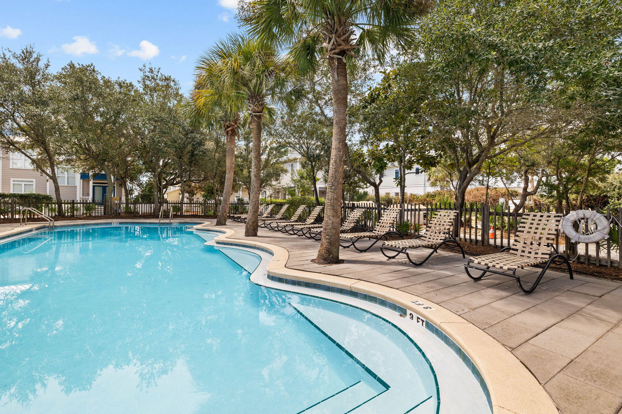 30 Chelsea Loop Road Santa Rosa Beach, FL 32459 - Photo 59 of 67 a view of swimming pool with outdoor seating and trees