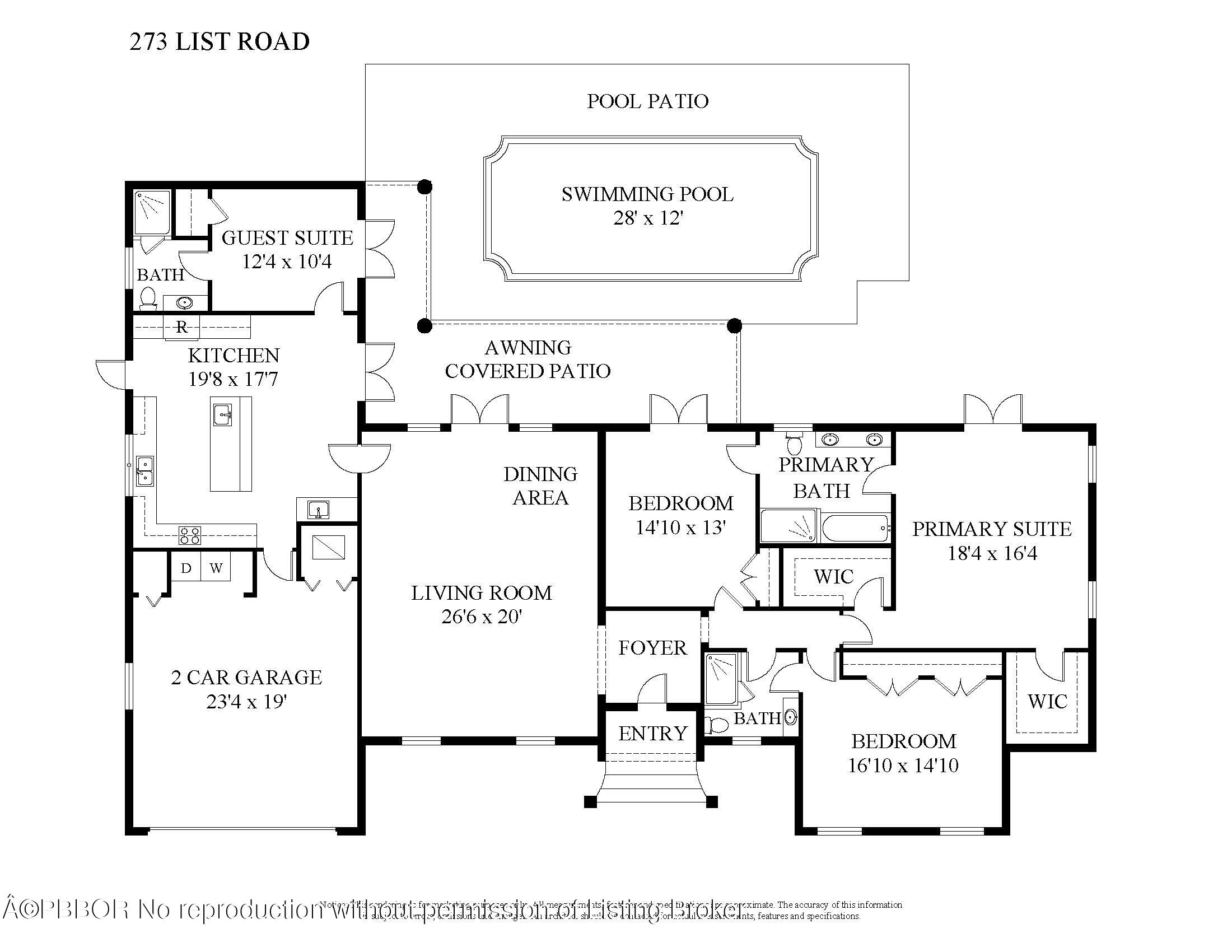 273 List Road Palm Beach, FL 33480 - Photo 54 of 54 Floor Plan