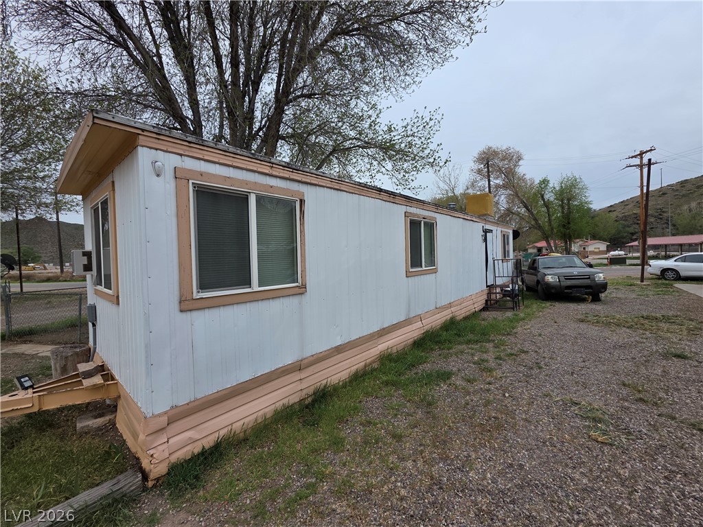 A manufactured home with simple lines, providing practical, accessible living.