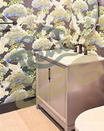 a bathroom with a tub