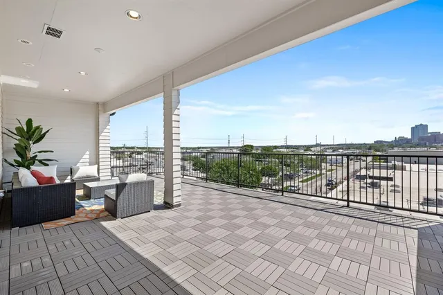 a front view of a building with a street