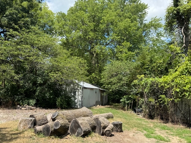 19097 1330 E Road Pontiac, IL 61764 - Photo 33 of 48 a backyard of a house with large trees and covered with wooden fence