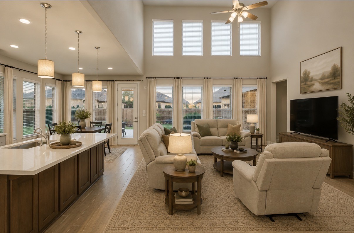 17467 Bayflower Conroe, TX 77385 - Photo 15 of 38 virtually staged family room