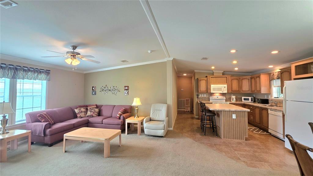 36740 Strand Drive Zephyrhills, FL 33542 - Photo 20 of 74 a living room with furniture and kitchen view