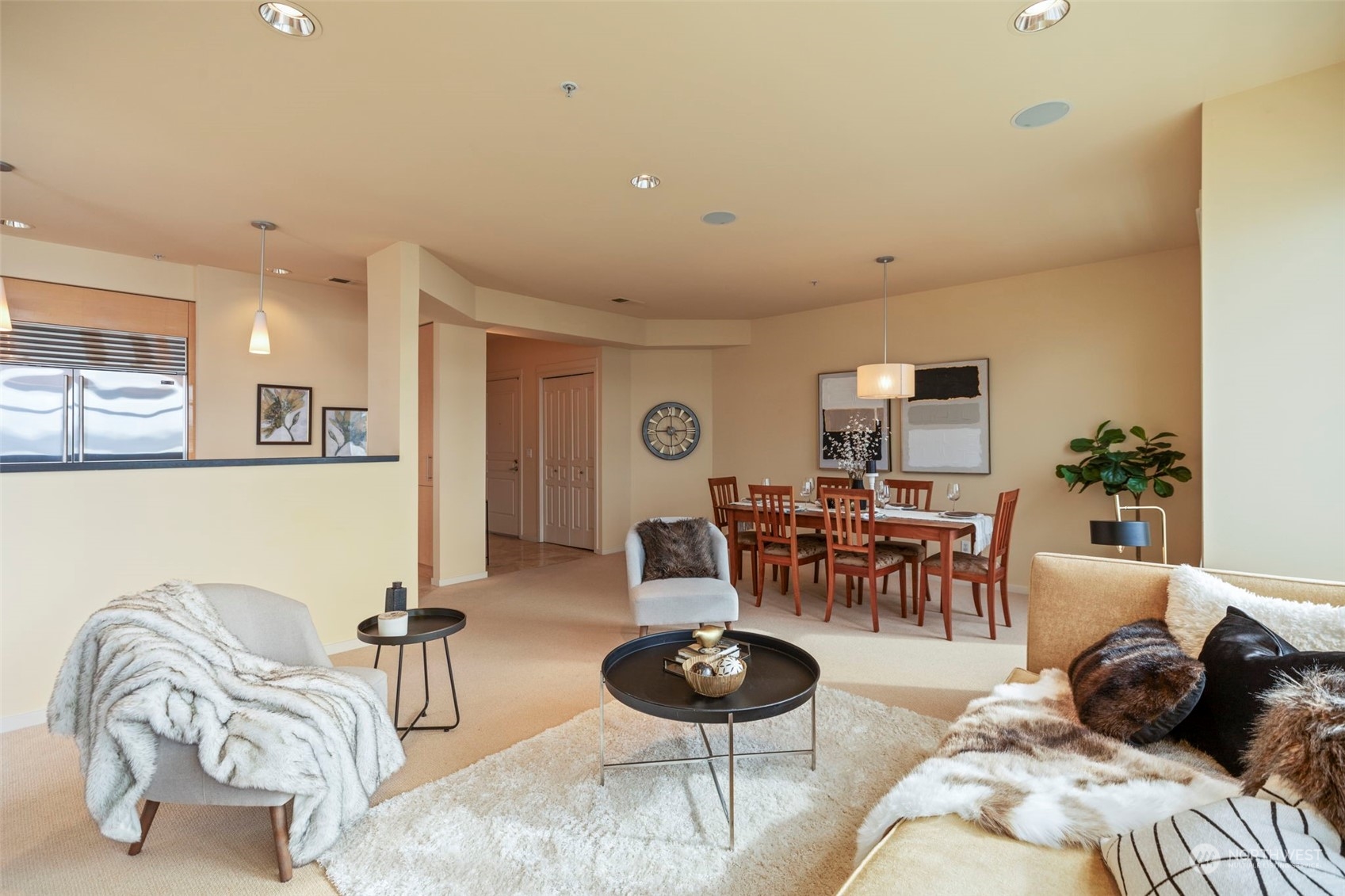 1900 Alaskan Way, Unit 516 Seattle, WA 98101 - Photo 9 of 40 a living room with furniture and a large window