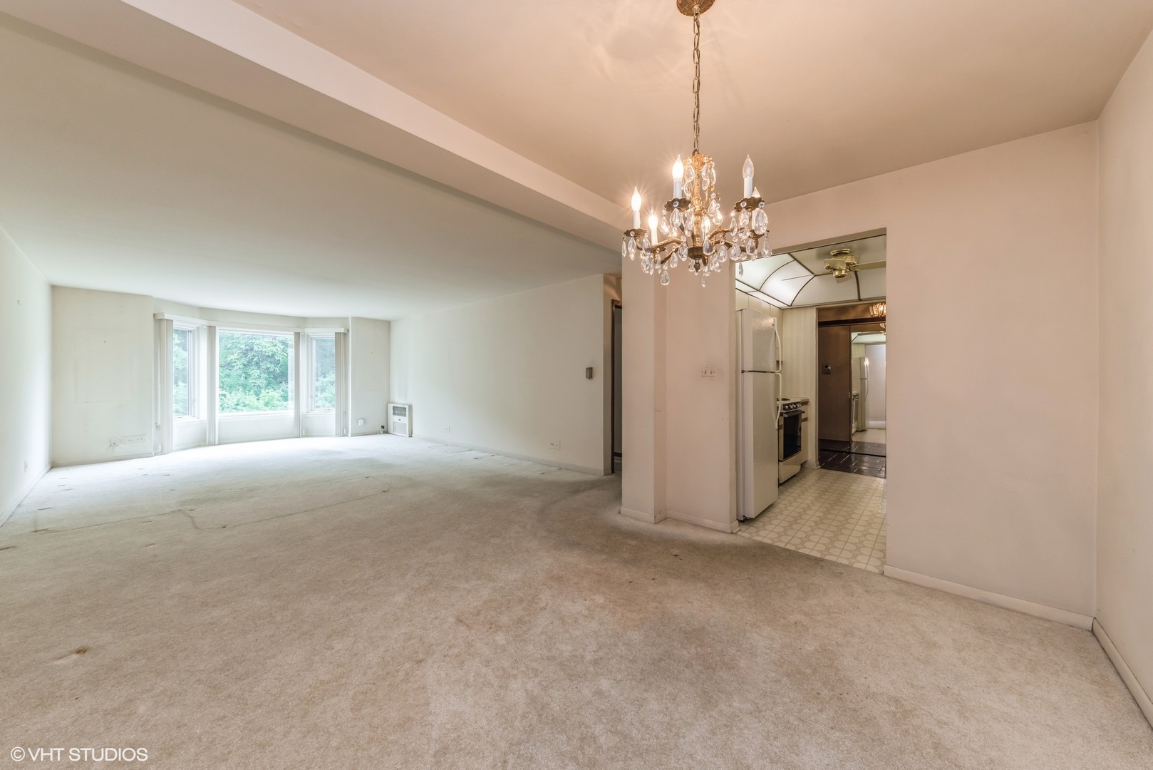 400 Thames Parkway, Unit 1L Park Ridge, IL 60068 - Photo 5 of 14 a view of a livingroom with a chandelier fan and windows
