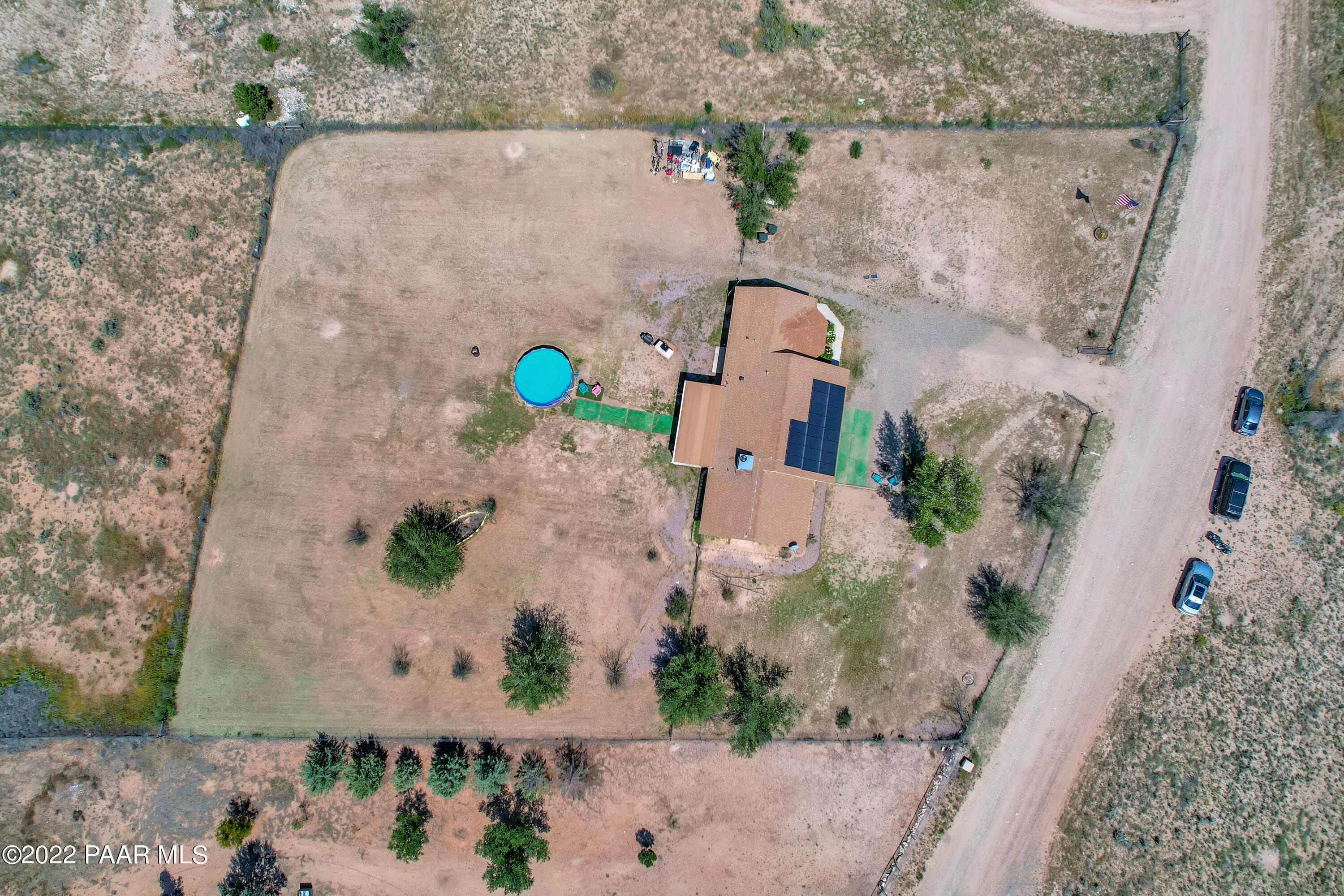 25820 Poppy Road Paulden, AZ 86334 - Photo 8 of 28 an aerial view of a house with a yard