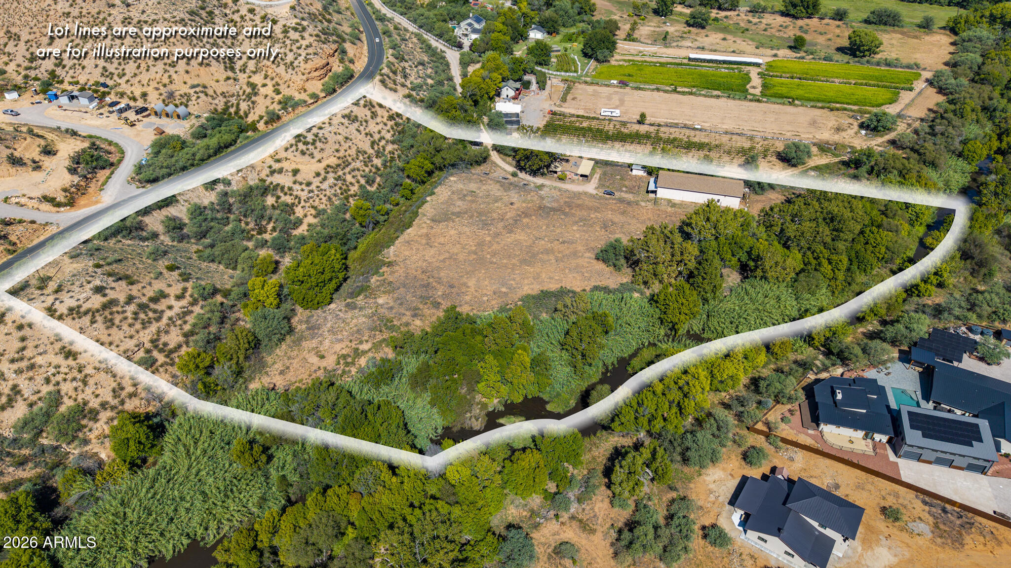 2025 South Loy Road Cornville, AZ 86325 - Photo 5 of 47 Aerial_Lot Lines 1