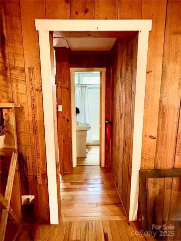 a view of an entryway with sitting area