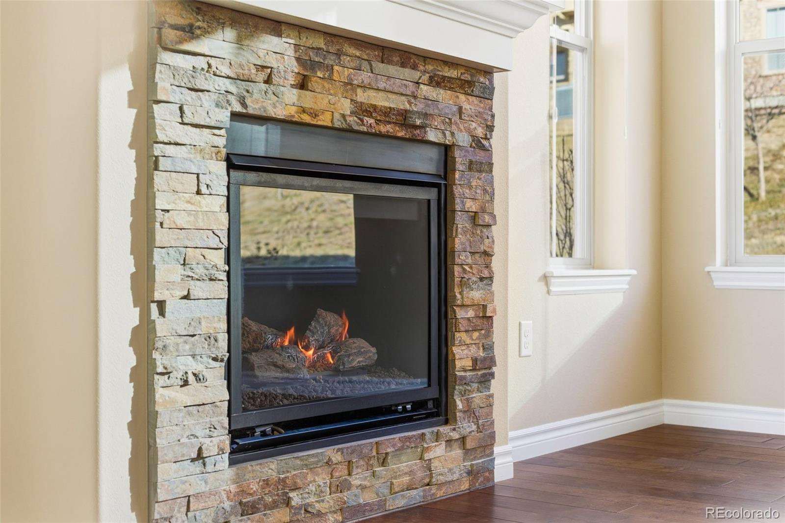 9470 Sori Lane Highlands Ranch, CO 80126 - Photo 7 of 32 a living room with a fireplace