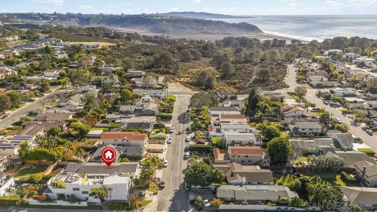 an aerial view of residential building and city view