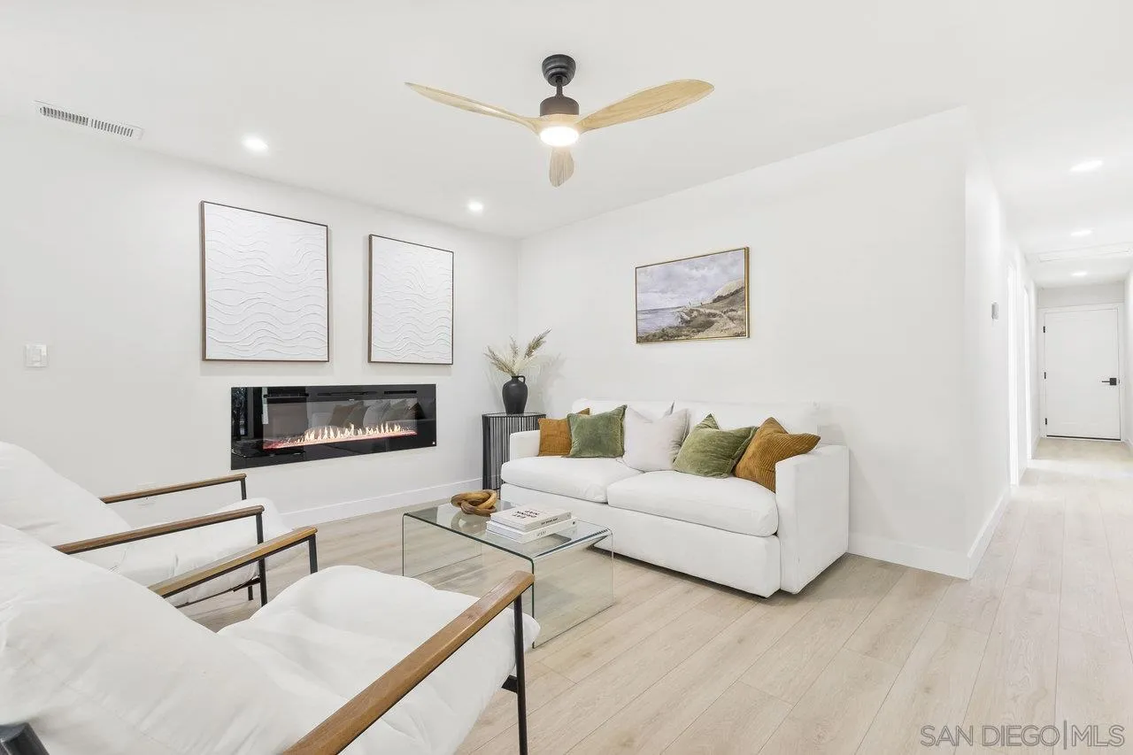 13783 Recuerdo Drive Del Mar, CA 92014 - Photo 22 of 56 a living room with furniture and a fireplace