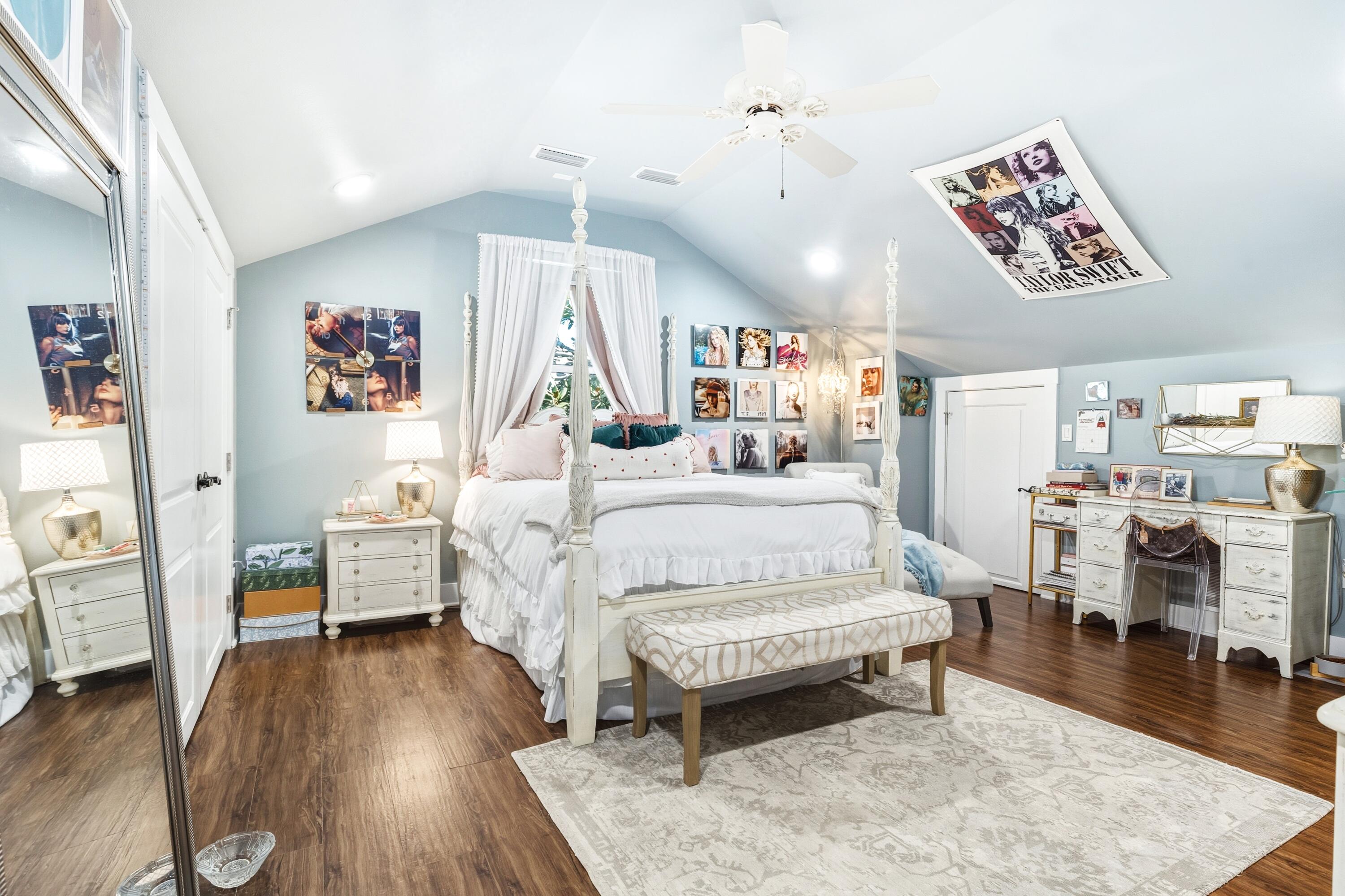 101 Botany Boulevard Santa Rosa Beach, FL 32459 - Photo 40 of 53 a bedroom with a bed and wooden floor