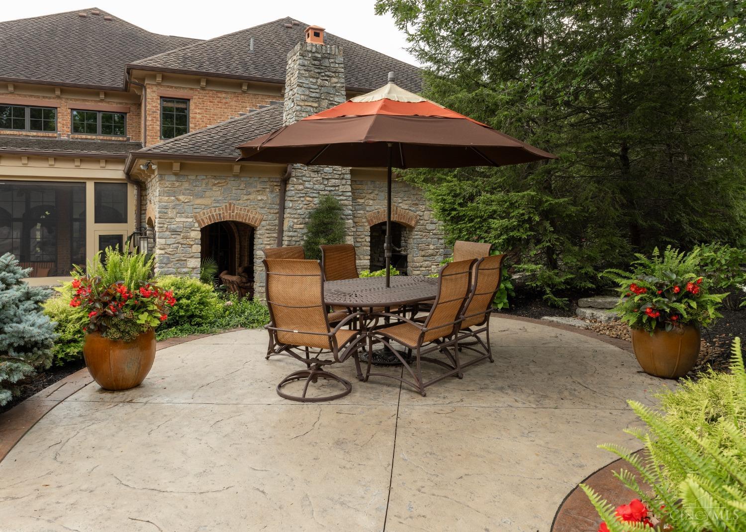 5900 Park Road Cincinnati, OH 45243 - Photo 37 of 50 Outdoor patio sitting area near outdoor entertaining area and located between the pool and outdoor playset.