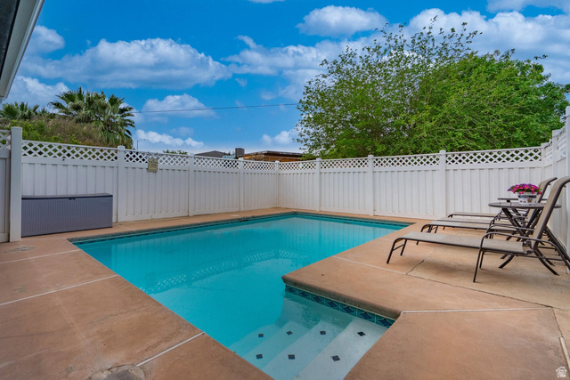 2148 East 660 N Circle St. George, UT 84790 - Photo 1 of 1 View of swimming pool featuring patio surround and a fenced backyard