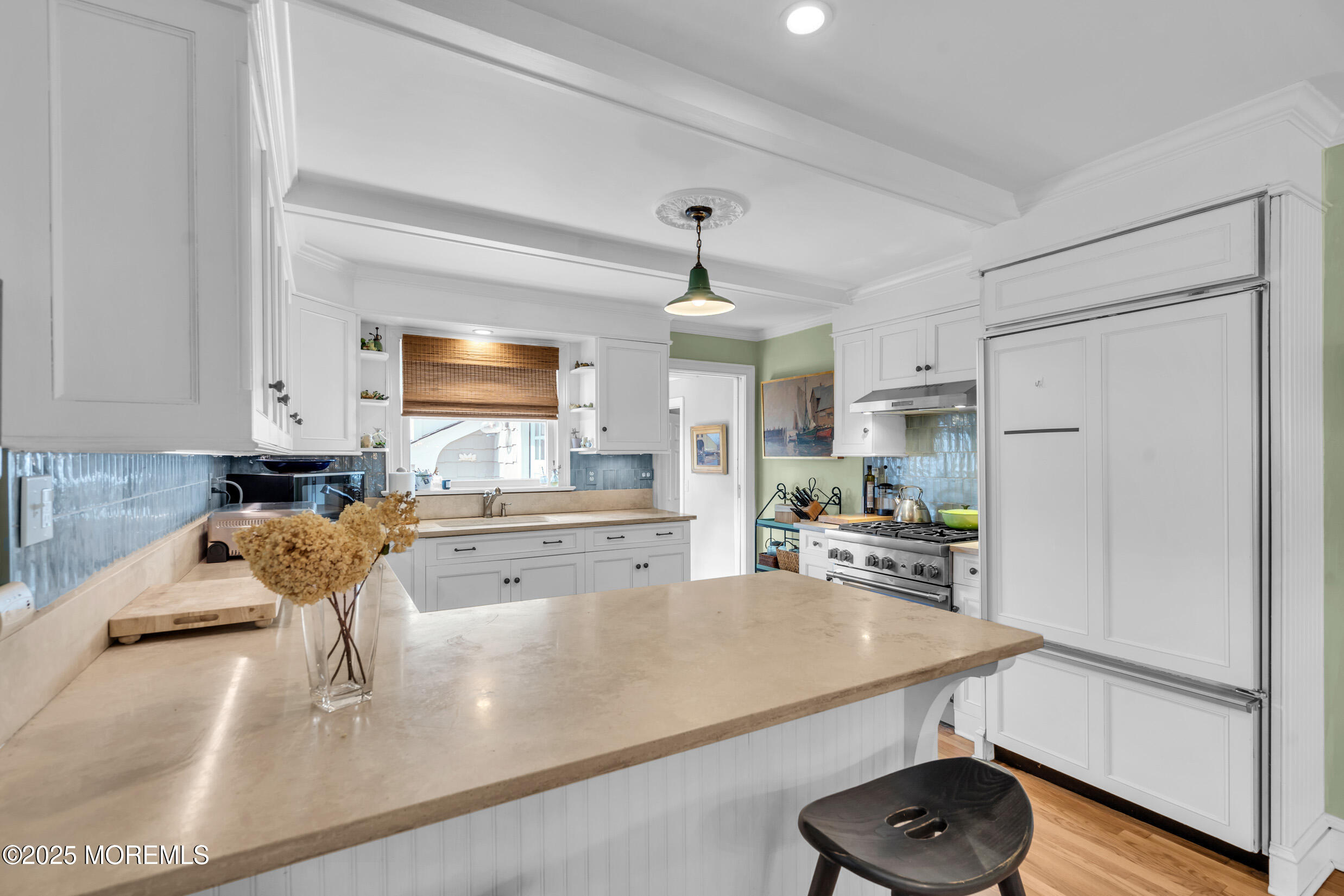 149 Highway 35 Mantoloking, NJ 08738 - Photo 10 of 29 a kitchen with stainless steel appliances granite countertop a sink refrigerator and cabinets
