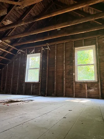 an outdoor view of a garage