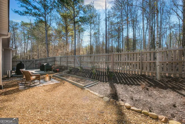 a view of outdoor space with garden