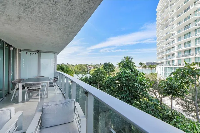 a view of balcony with a potted plant