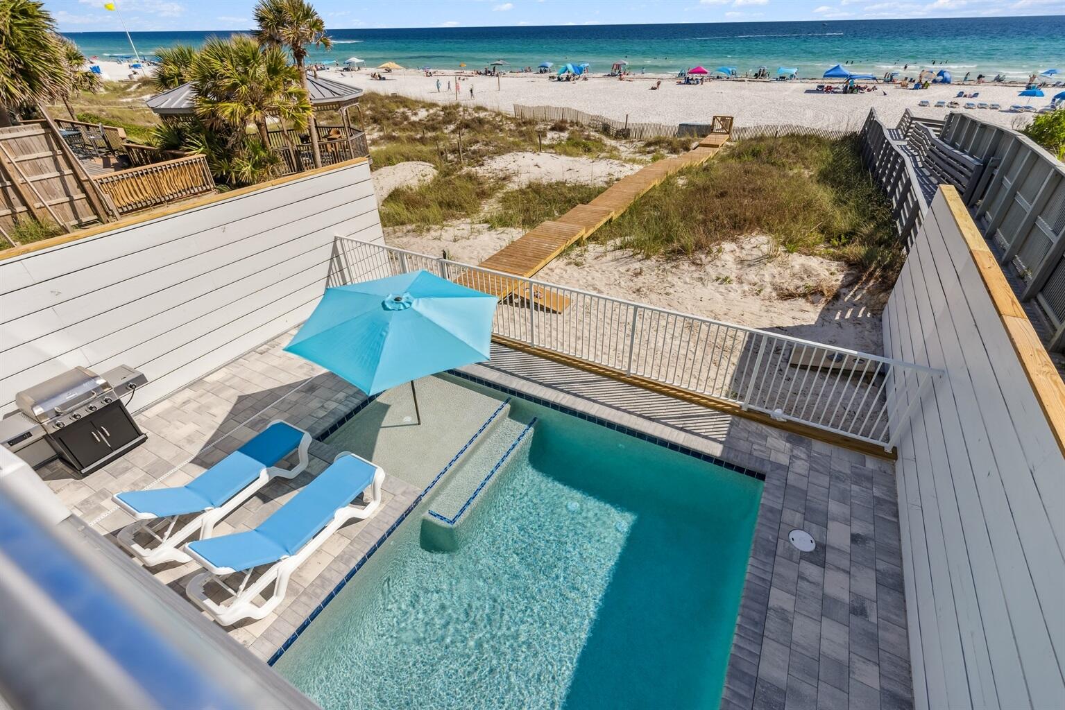 8711 Surf Drive Panama City, FL 32408 - Photo 5 of 81 Gulf Front Pool From 2nd Floor Terrace