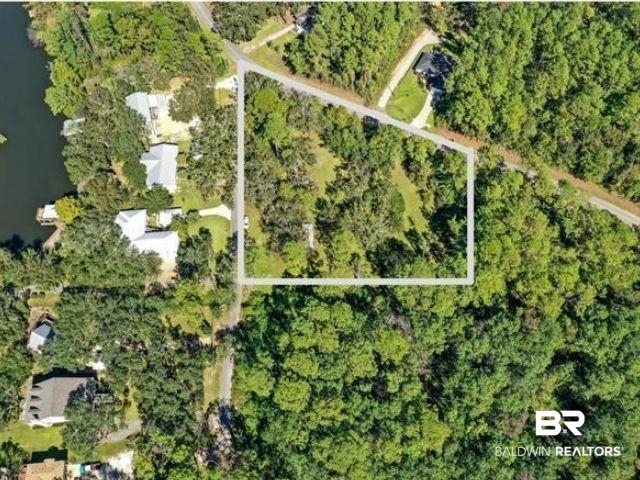 17360 River Road Summerdale, AL 36580 - Photo 6 of 7 Aerial view of property's location featuring property parcel outlined