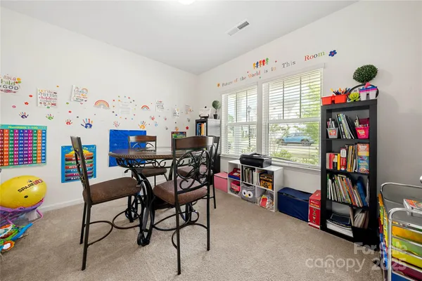 a workspace with furniture and toys